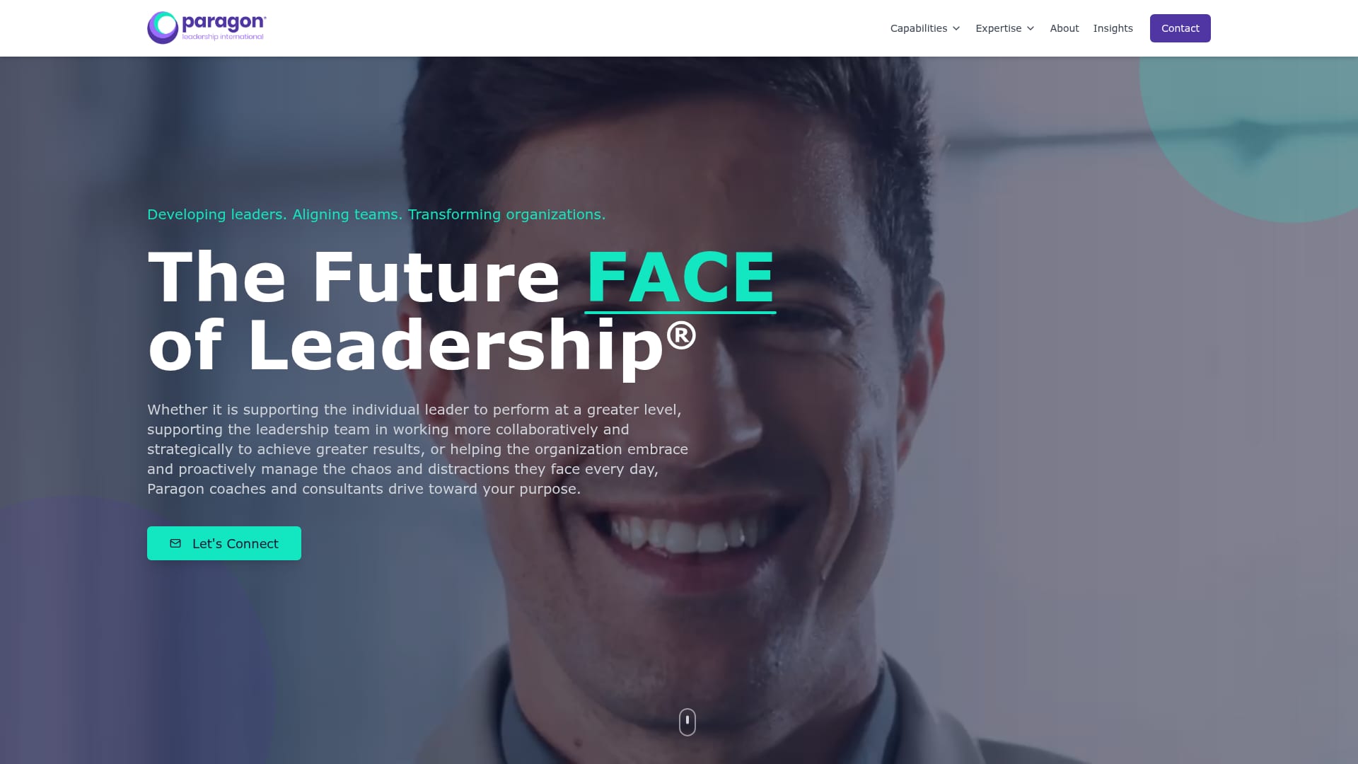 Paragon home page where the new positioning lives